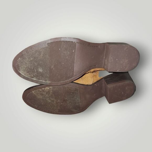 Women’s Western Ankle Boots Size 4 Burnt Ginger Faux-Suede - Picture 10 of 10